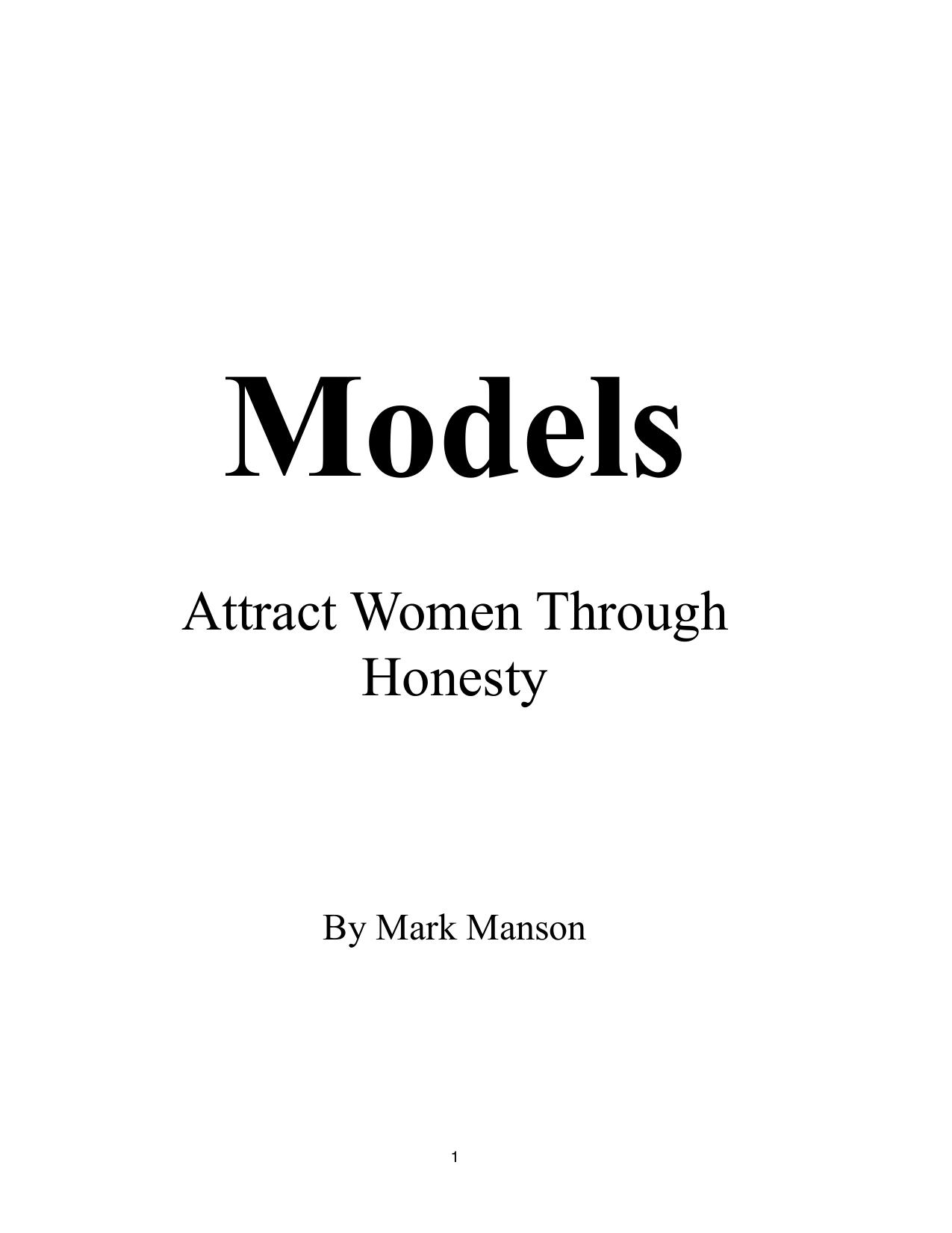 Models: Attract Women Through Honesty