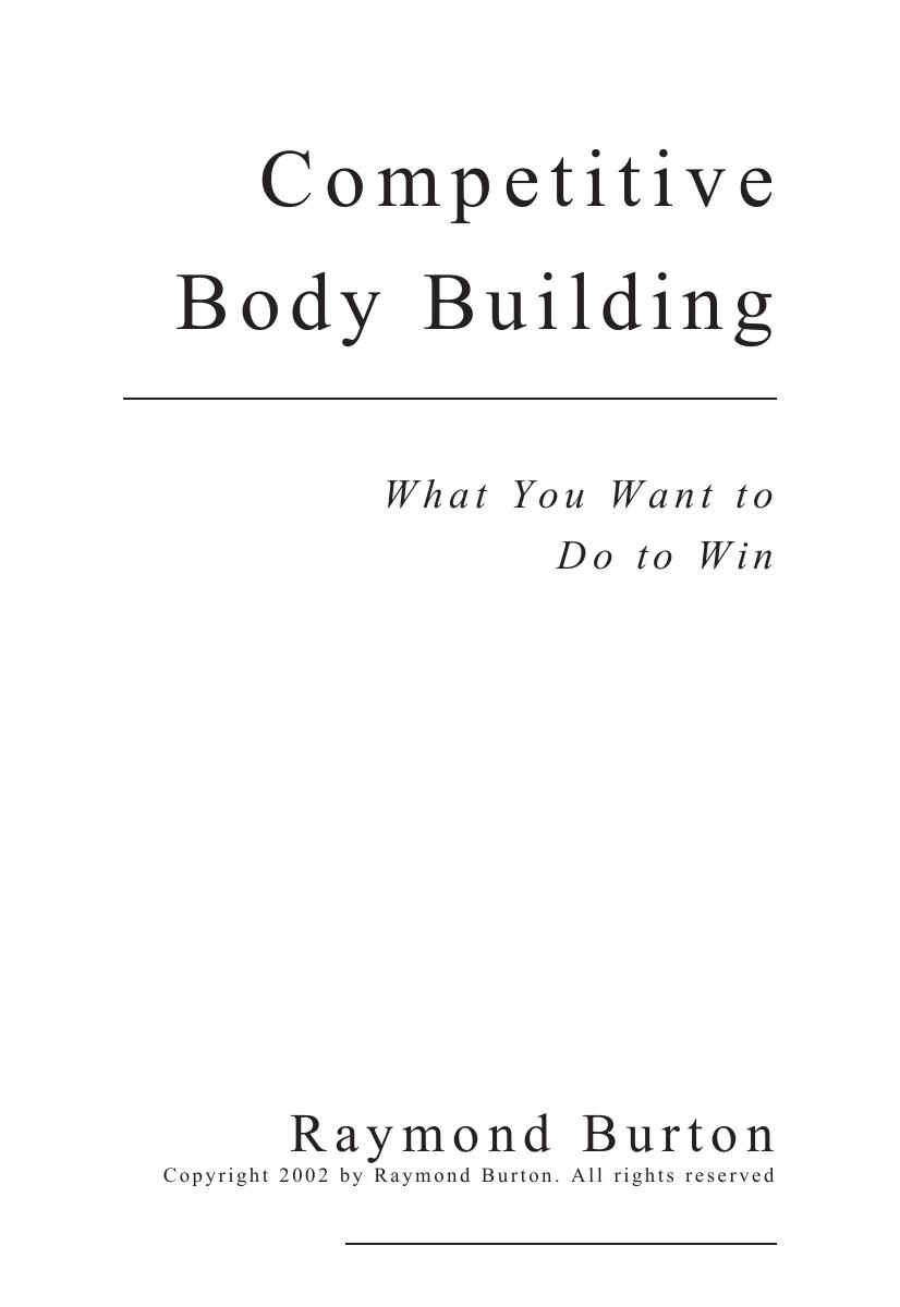 Competitive Body Building